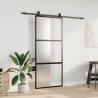 Porte coulissante avec kit de quincaillerie noir 90x205 cm 