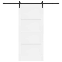 Porte coulissante avec quincaillerie 'ORKDAL'en pin blanc 