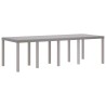 Table de jardin gris clair 250x100x73 cm Poly Rattan 