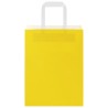 Sacs en papier 50 pcs avec poignées jaune 21x11x28 cm 