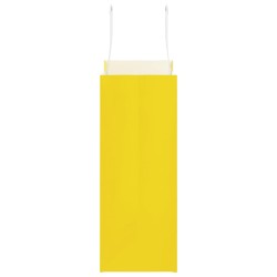 Sacs en papier 50 pcs avec poignées jaune 21x11x28 cm 