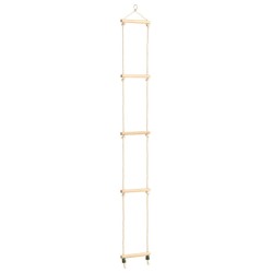 Échelle de corde pour enfants Bois massif et PE 30x168 cm 