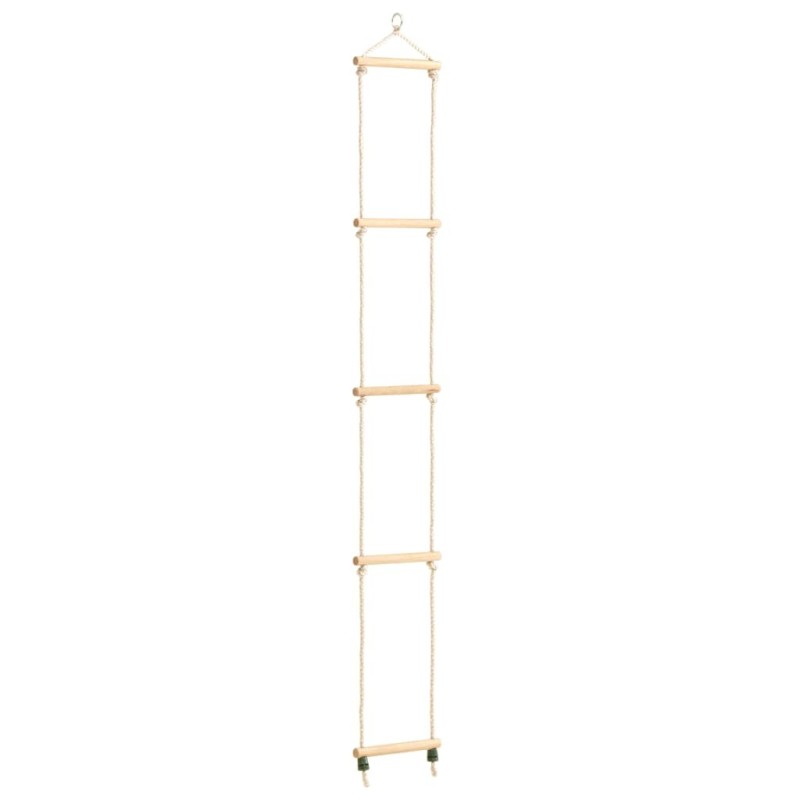 Échelle de corde pour enfants Bois massif et PE 30x168 cm 