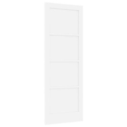 Porte Intérieure "ORKDAL" Blanche 78x211x4 cm Bois Massif en Pin 