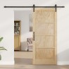 Porte coulissante avec kit de quincaillerie 86x198,5 cm Bois massif pin 