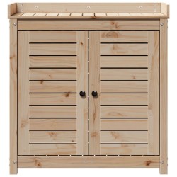 Table de rempotage et étagères 82,5x50x86,5 cm bois massif pin 
