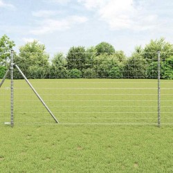 Clôture Euro avec 13 poteaux de 1x25 m en acier galvanisé 