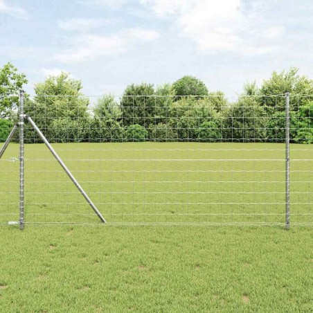 Clôture Euro avec 13 poteaux de 1x25 m en acier galvanisé 