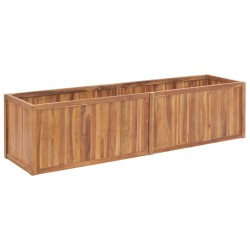 Lit surélevé de jardin 200x50x50 cm Bois de teck solide 