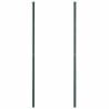 Poteaux de clôture 2 pcs Vert 140 cm Acier peint par poudre 