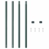 Poteaux de clôture 2 pcs Vert 140 cm Acier peint par poudre 