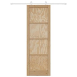 Porte coulissante avec matériel 78x232 cm Bois massif pin 