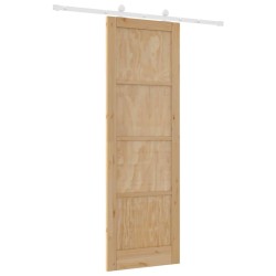 Porte coulissante avec matériel 78x232 cm Bois massif pin 