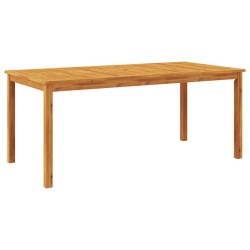 Table à manger de jardin 180x90x75 cm bois massif d'acacia 