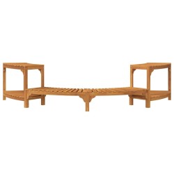 Enceinte pour bain à remous semi-ronde 252x112x55,5 cm en bois massif d'acacia 