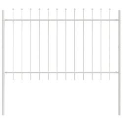 Clôture de jardin Blanc 5.1 x 1 m Acier enduit de poudre 