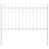 Clôture de jardin Blanc 5.1 x 1 m Acier enduit de poudre 