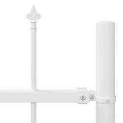 Clôture de jardin Blanc 5.1 x 1 m Acier enduit de poudre 