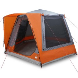 Tente Gris et orange Large Polyester 