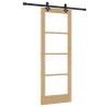 Porte coulissante avec kit de quincaillerie 73,5 x 198,5 cm en pin massif 