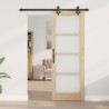 Porte coulissante avec kit de quincaillerie 73,5 x 198,5 cm en pin massif 