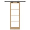 Porte coulissante avec kit de quincaillerie 73,5 x 198,5 cm en pin massif 
