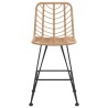 Tabourets de bar lot de 2 45x56x103,5cm Résine tressée et acier 