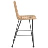 Tabourets de bar lot de 2 45x56x103,5cm Résine tressée et acier 