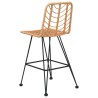 Tabourets de bar lot de 2 45x56x103,5cm Résine tressée et acier 