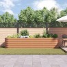 Jardinière de jardin surélevée Effet bois Acier galvanisé 