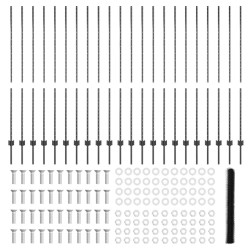 Pieux de Clôture 22 pcs U-Channel Gris 150 cm Acier 