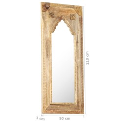 Miroir 50x3x110 cm Bois de manguier massif 