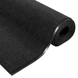 Tapis de sol lavable noir 120x350 cm 