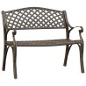 Banc de jardin 102 cm aluminium coulé bronze 