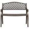 Banc de jardin 102 cm aluminium coulé bronze 