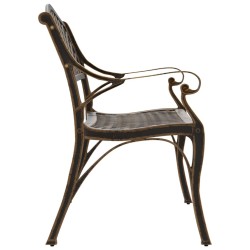 Banc de jardin 102 cm aluminium coulé bronze 