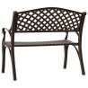 Banc de jardin 102 cm aluminium coulé bronze 