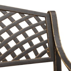 Banc de jardin 102 cm aluminium coulé bronze 