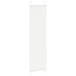 Store plissé blanc 55x200 cm largeur du tissu 54,4 cm polyester 