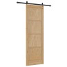 Porte Coulissante avec Ensemble de Quincaillerie 78x232 cm en Bois de Pin Massif 