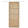 Porte coulissante avec kit de quincaillerie 86x211 cm en bois massif de pin 