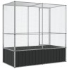 Volière argenté 210,5x107x212 cm acier 