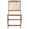 Chaises pliables de jardin lot de 4 avec coussins Bois d'acacia 