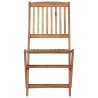Chaises pliables de jardin lot de 4 avec coussins Bois d'acacia 