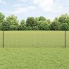 Clôture en fil soudé avec 44 poteaux en U gris 0,5x100 m en acier 