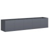 Jardinière anthracite 200x40x40 cm acier laminé à froid 