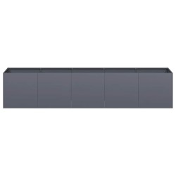 Jardinière anthracite 200x40x40 cm acier laminé à froid 
