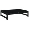 Repose-pied de jardin 120x80 cm noir bois de pin massif 