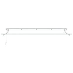Auvent Manuel Blanc 4 x 2 m Aluminium, Tissu 
