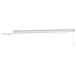 Auvent Manuel Blanc 4 x 2 m Aluminium, Tissu 